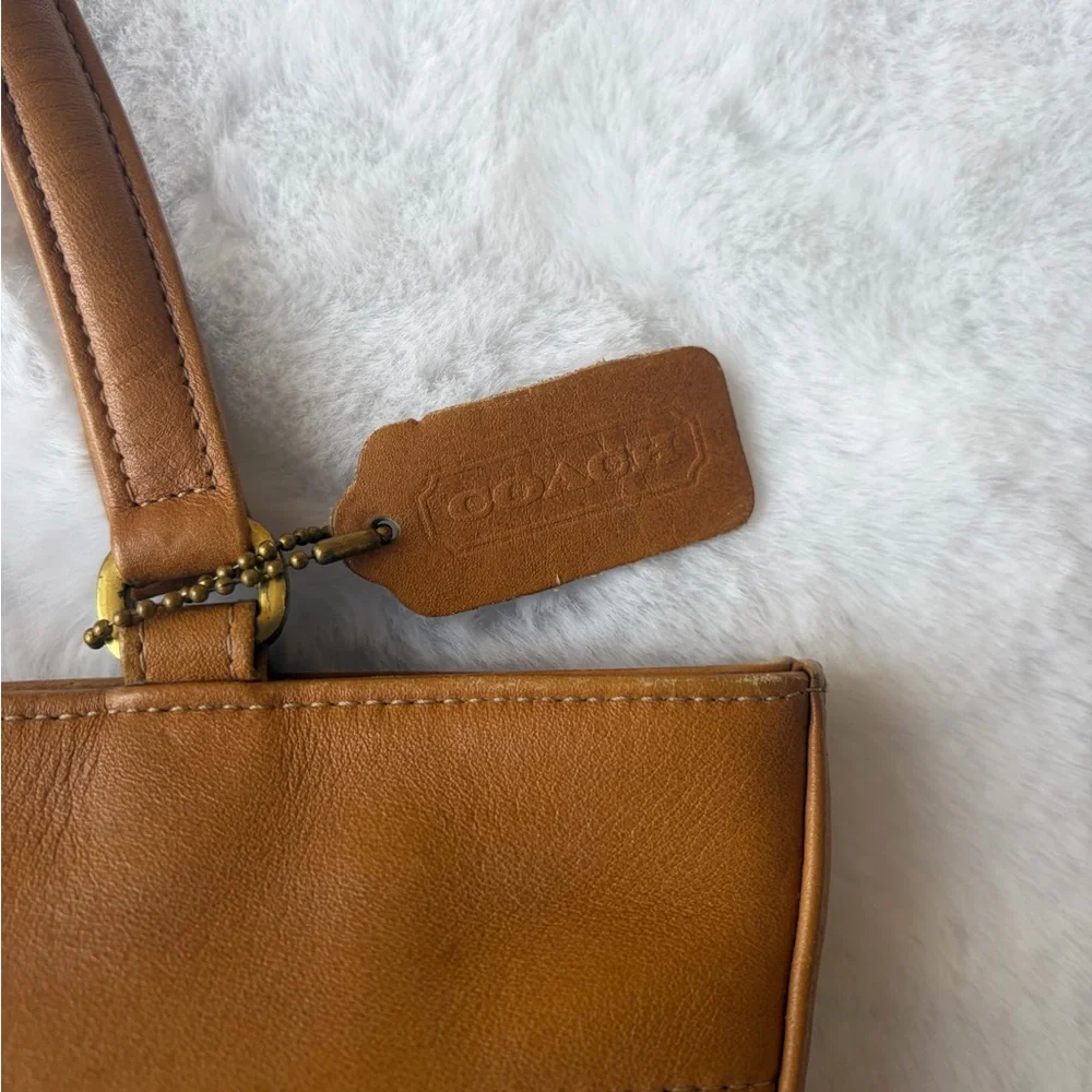 Coach Vintage Tan Leather H8D 9081 Tribeca Bucket Shoulder Bag Purse - Picture 3 of 7
